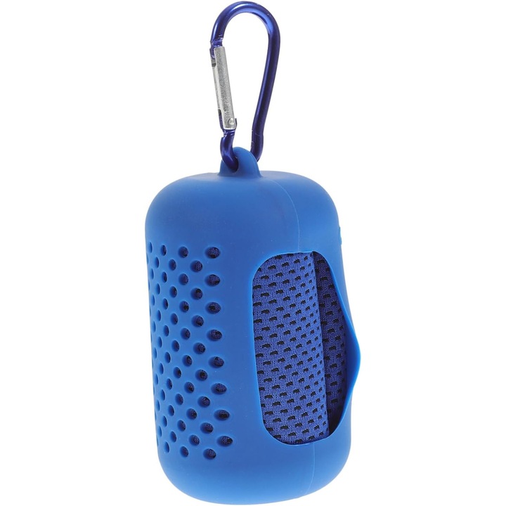 Prosop fitness, Microfibra, Portabil, 30x90cm, Albastru