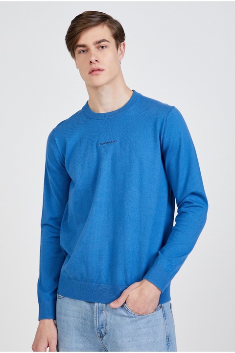 Ferfi pulover, Calvin Klein kek, pamut, Kék