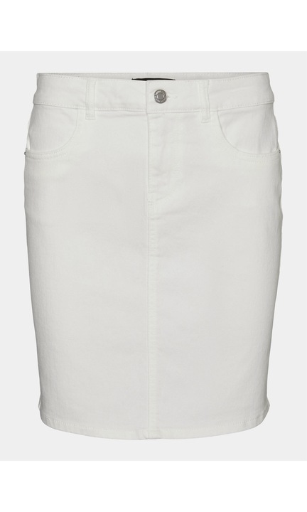 Fusta dama, Vero Moda, 303613549, Alb, Bumbac