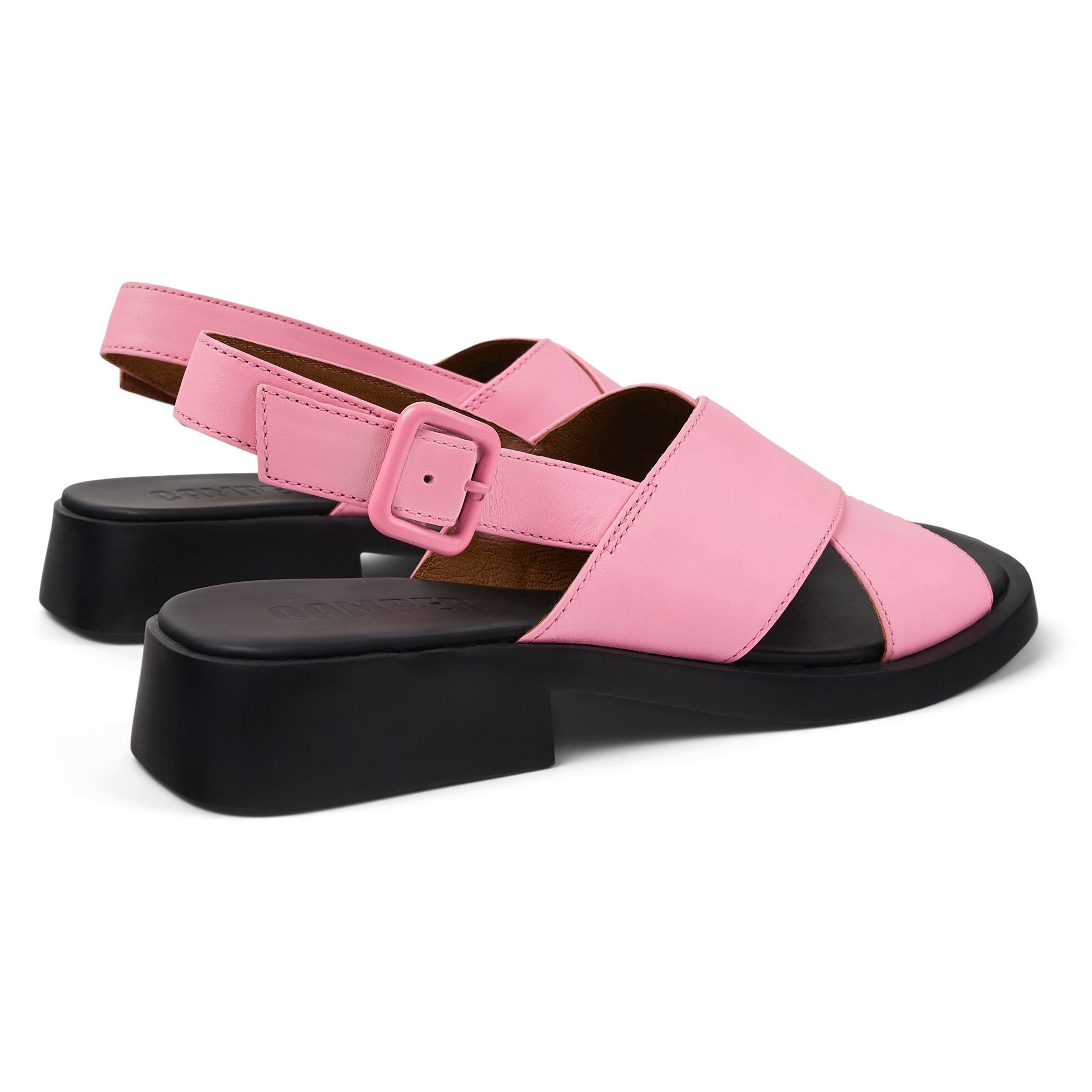 Camper, Sandale slingback de piele Dana, Roz, 41 - eMAG.ro