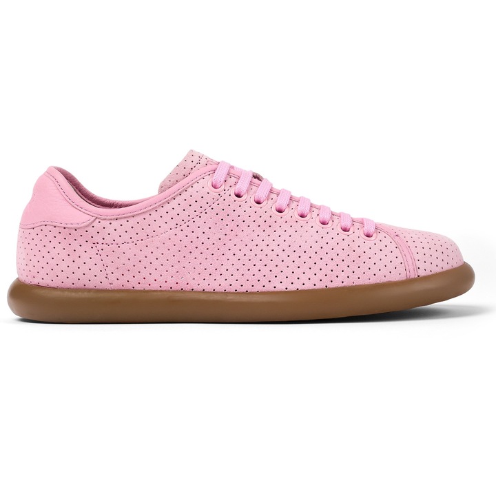 Camper, Pantofi sport de piele nabuc cu aspect perforat Pelotas Soller ...