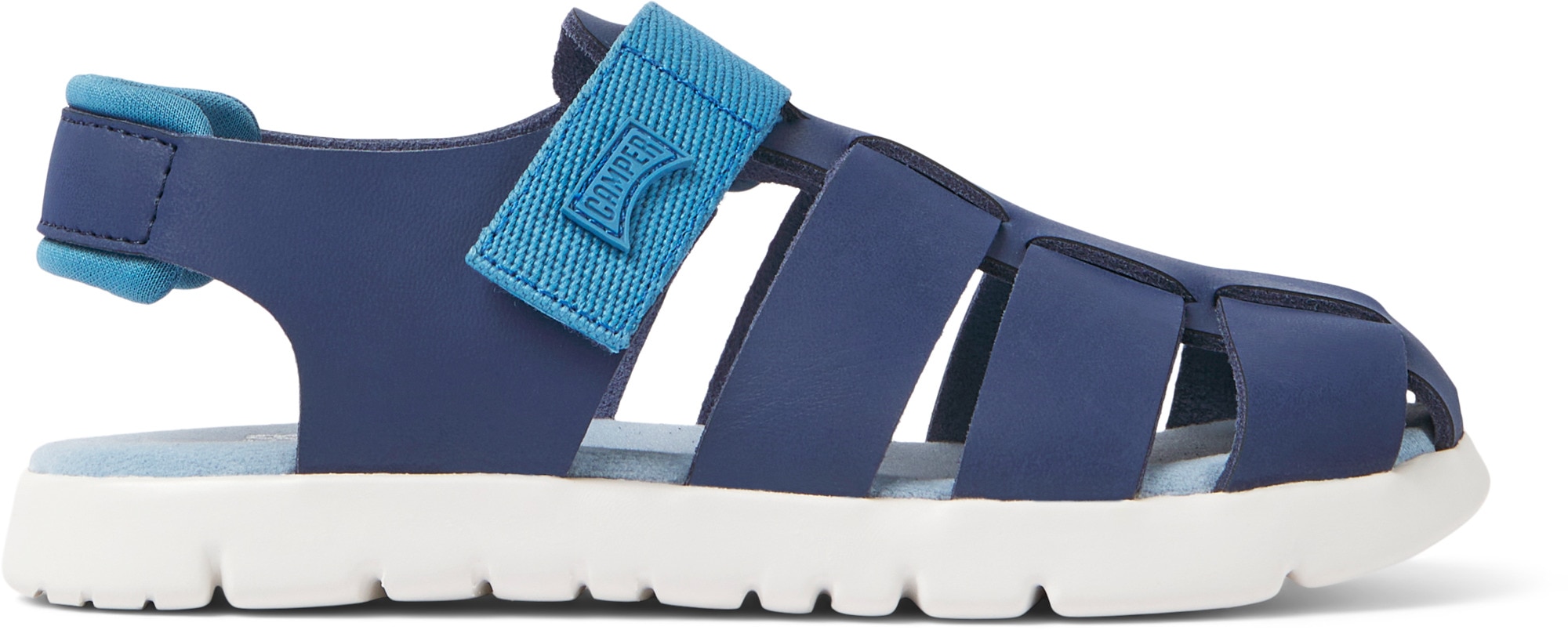 Camper, Sandale fisherman cu velcro Oruga 27423, Albastru inchis, 34 EU