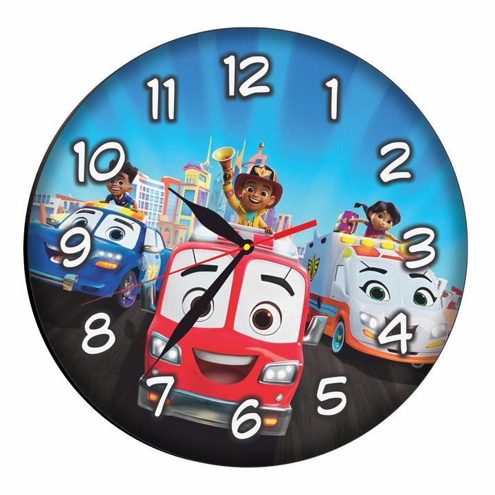 Часовник Disney, Малки пожарникари, FireBuds, Дърво, 40 см, CSDUV006