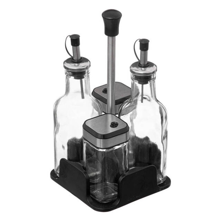 Oliviera Qatra, sticla, plastic, 4 piese, 11.50 x 11.50 x 23.50 cm