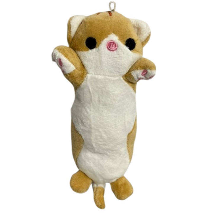 Ключодържател, Плюшено коте, 20 см, бежова