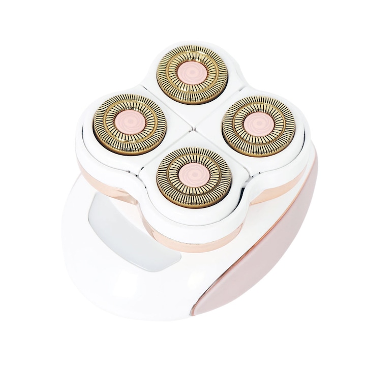 Epilator pentru corp, Plastic, Alb/roz, reincarcabil, USB, Indicator LED