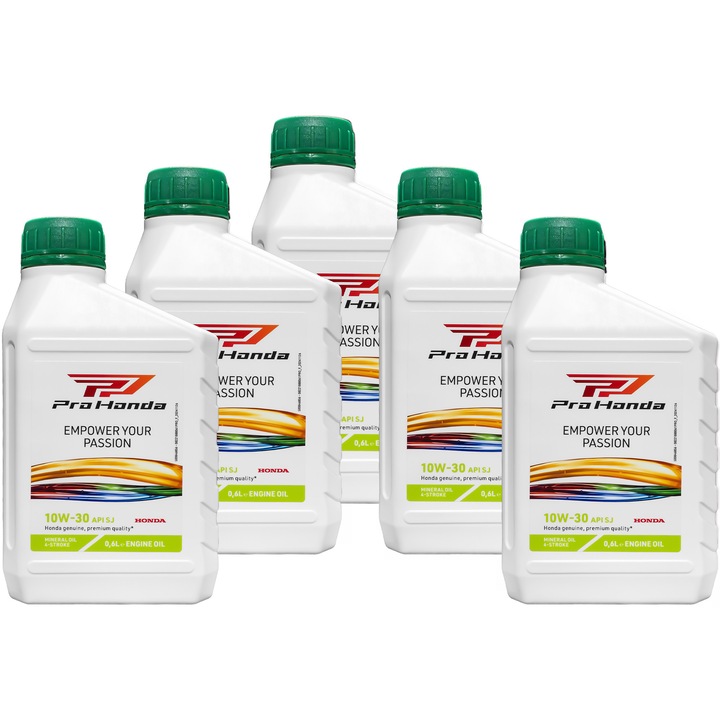Ulei Honda 10W30, 0.6 L, pentru motoare termice 4T, 5buc