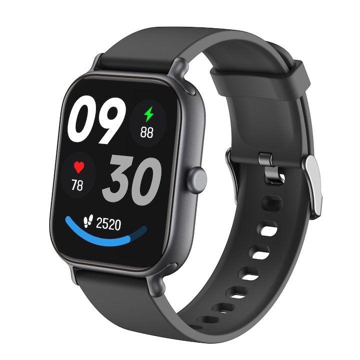 Smartwatch modern GIDA-CRIS Y22 GC166 cu ecran TFT de 1.7” crem si carcasa metalica, notificari apel si retele sociale, monitorizare ritm cardiac si diferite moduri pentru activitati sportive