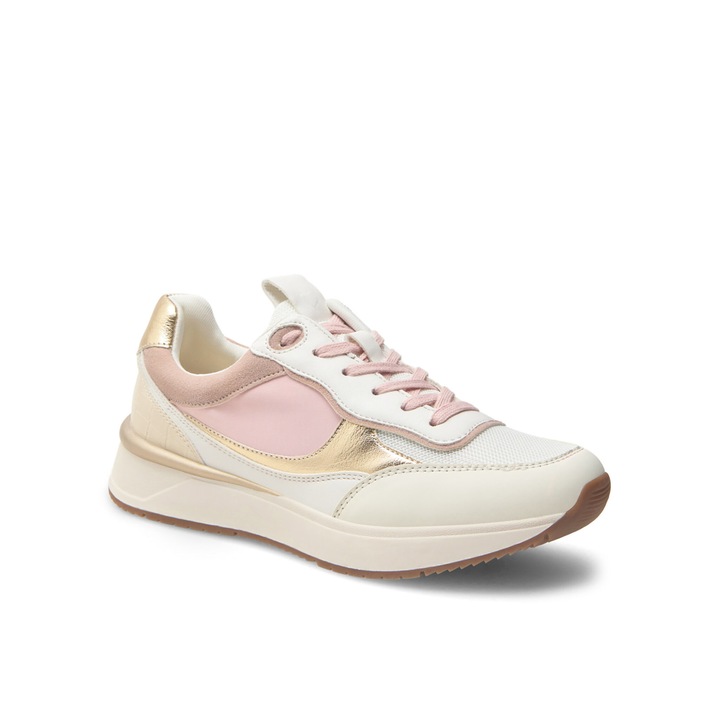Pantofi sport dama, DeeZee, 401506, Piele ecologica, Ecru
