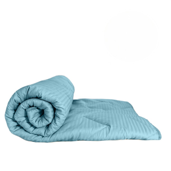 Завивка от 100% естествена дамаска вълна - зима 140х210 см, Тюркоаз