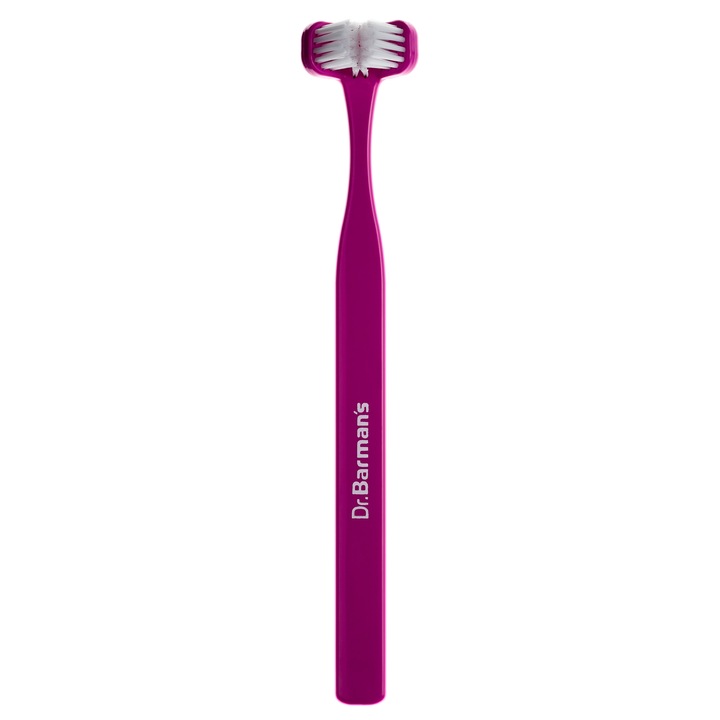 Четка за зъби SuperBrush с тройна глава Dr. Barman's, Three Sided Soft Hair, 3D почистване, деца 6-12 години