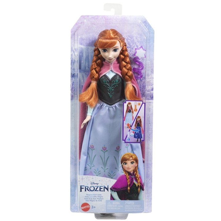 Disney Frozen - Varázslatos szoknyás baba, Anna a varázslatos szoknyával