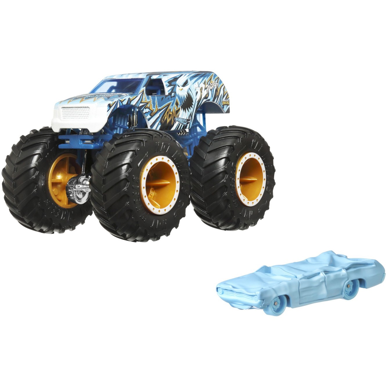 Set 2 masinute Hot Wheels Monster Truck si masinuta metalica 32 Degrees eMAG.ro