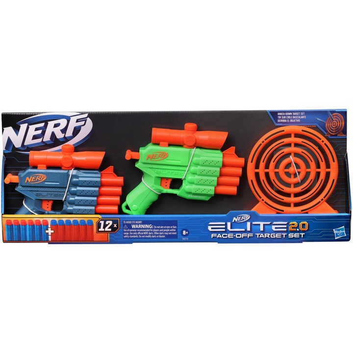 Комплект от 2 бластера Nerf Elite 2.0 - Face Off Target Set, 12 снаряда