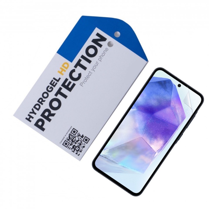 Удароустойчив протектор ОфисиТе за Samsung Galaxy A55 5G, Hydrogel HD, покритие Blue Light защита за очите