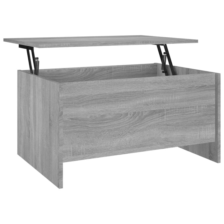 Кафе маса vidaXL, Сив, 80x55,5x41,5 см, MDF