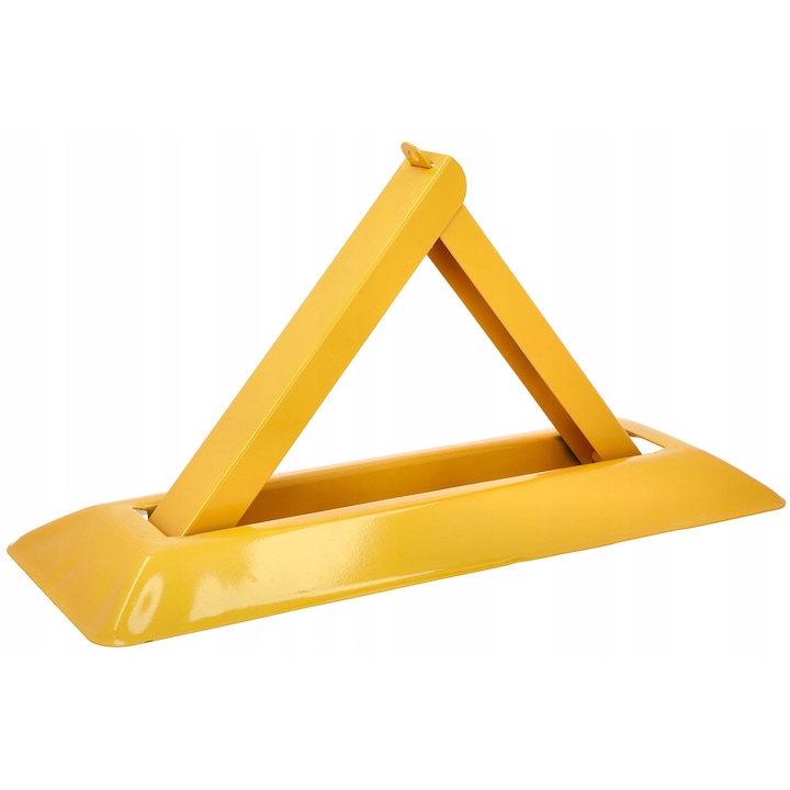 Blocare De Parcare, 60x20 cm, Otel, Vopsit Electrostatic, Rezistent La Conditii Meteorologice Dificile, Inchis Cu Cheie Sau Lacat, Materiale De Inalta Calitate, Galben