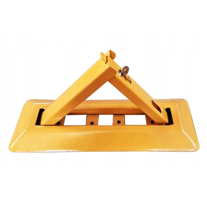 Заключващо устройство за паркиране, За място за паркиране и алея, Сгъваема, За ключ, 60 X 30 X 22 Cm, Стомана, Жълта