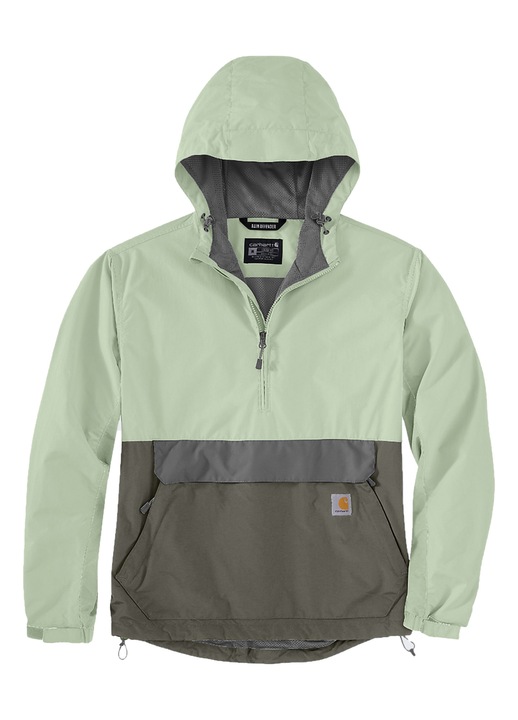 Яке Carhartt, устойчиво на вятър и дъжд, найлон, зелено, Тъмнозелен/Ментово зелено