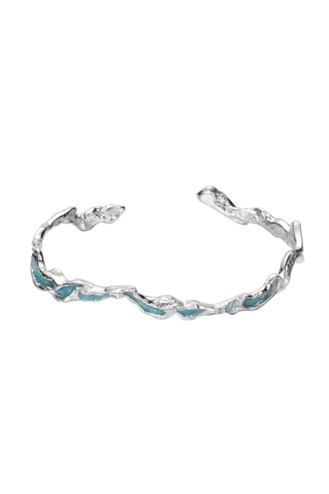 Bratara din argint - Ice Lake Bangle, 5.8 cm