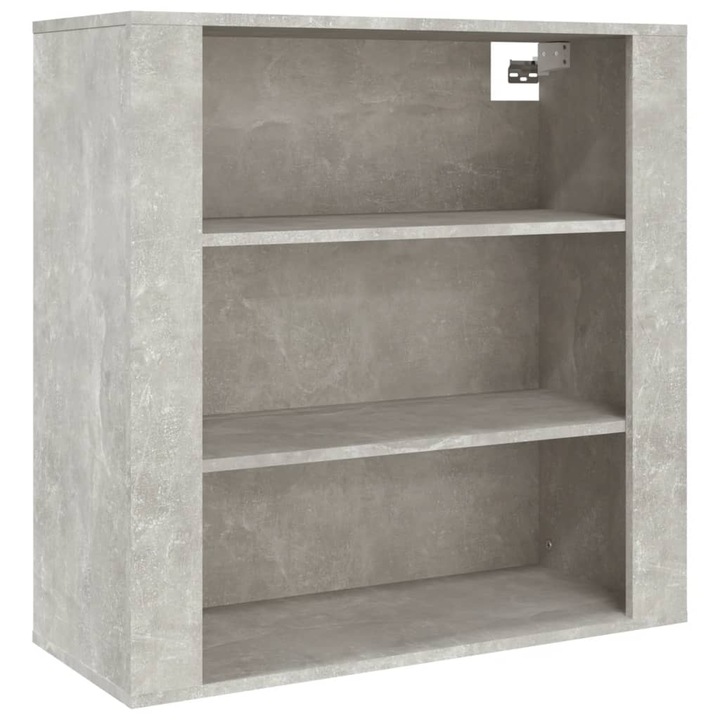 Dulap de perete vidaXL, gri beton, 80x33x80 cm, lemn prelucrat
