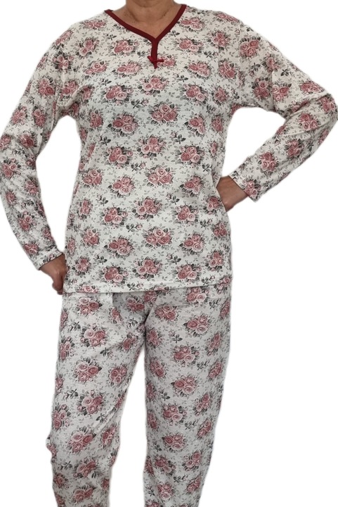 Pijama dama alb/gri/roz deschis, Alb/Gri/Roz deschis