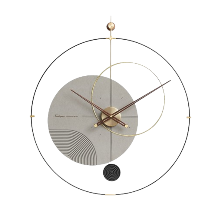 Ceas decorativ de perete cu pendul Unique Gray