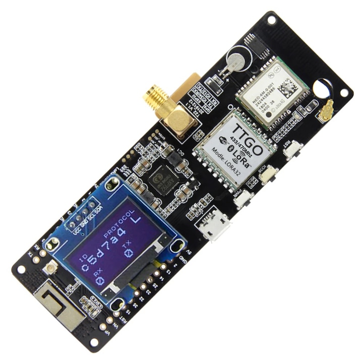 Платка за разработка TTGO LoRa 433MHz WiFi ESP32 GPS NEO-6M