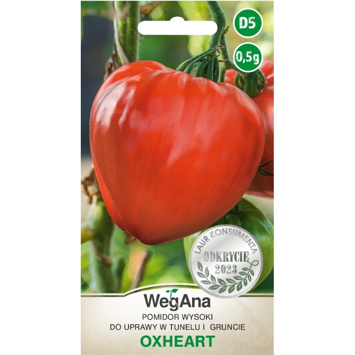 Seminte de legume, Seminte de rosii Oxheart Bawole Serce, WegAna, 500g, 0.5g, calitate superioara, seminte premium, seminte de top