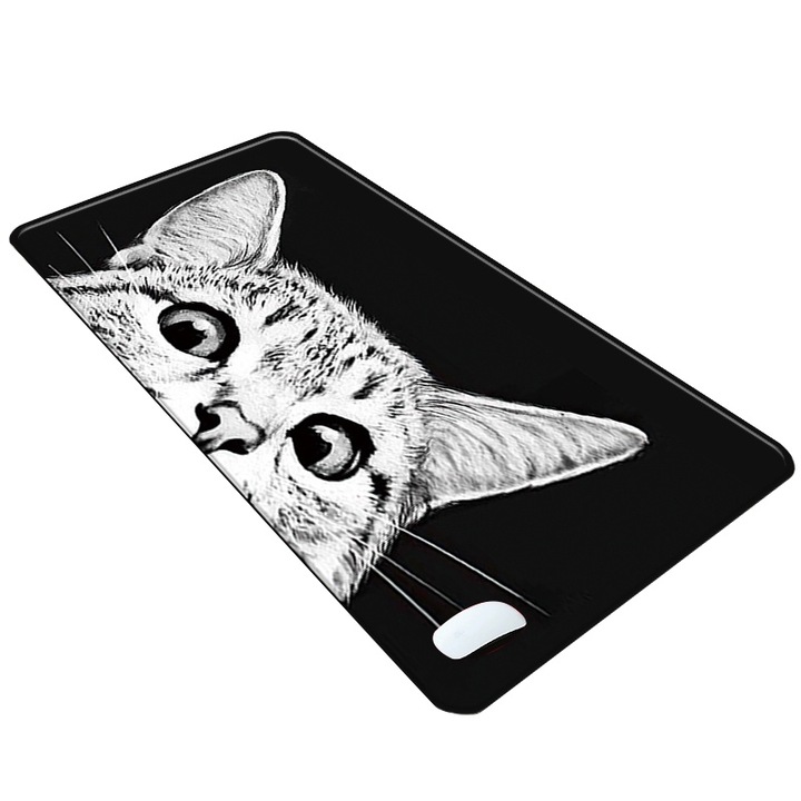 Mousepad gaming, Profesional, Anti-alunecare, 800x300x3mm, Alb/Negru