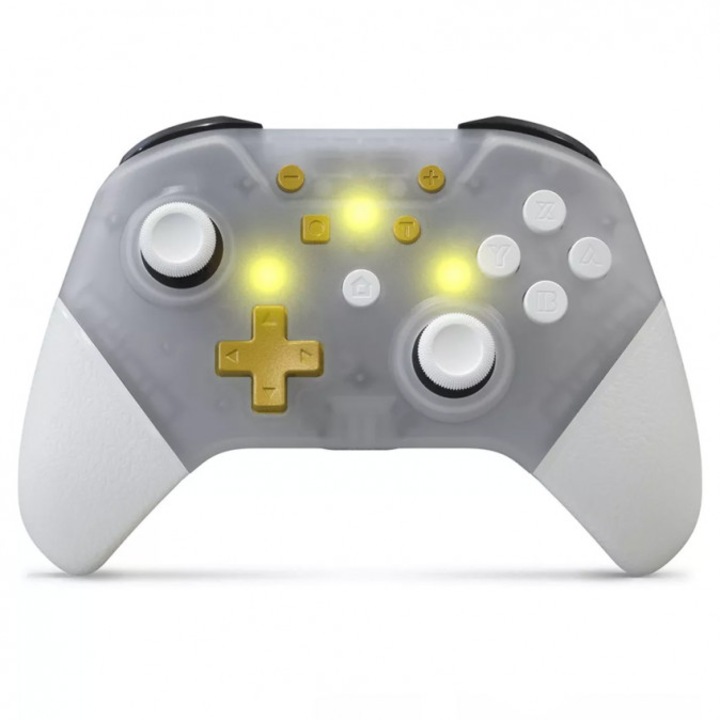 Armor3 NuChamp M07467-CL Nintendo Switch Átlátszó LED vezeték nélküli kontroller
