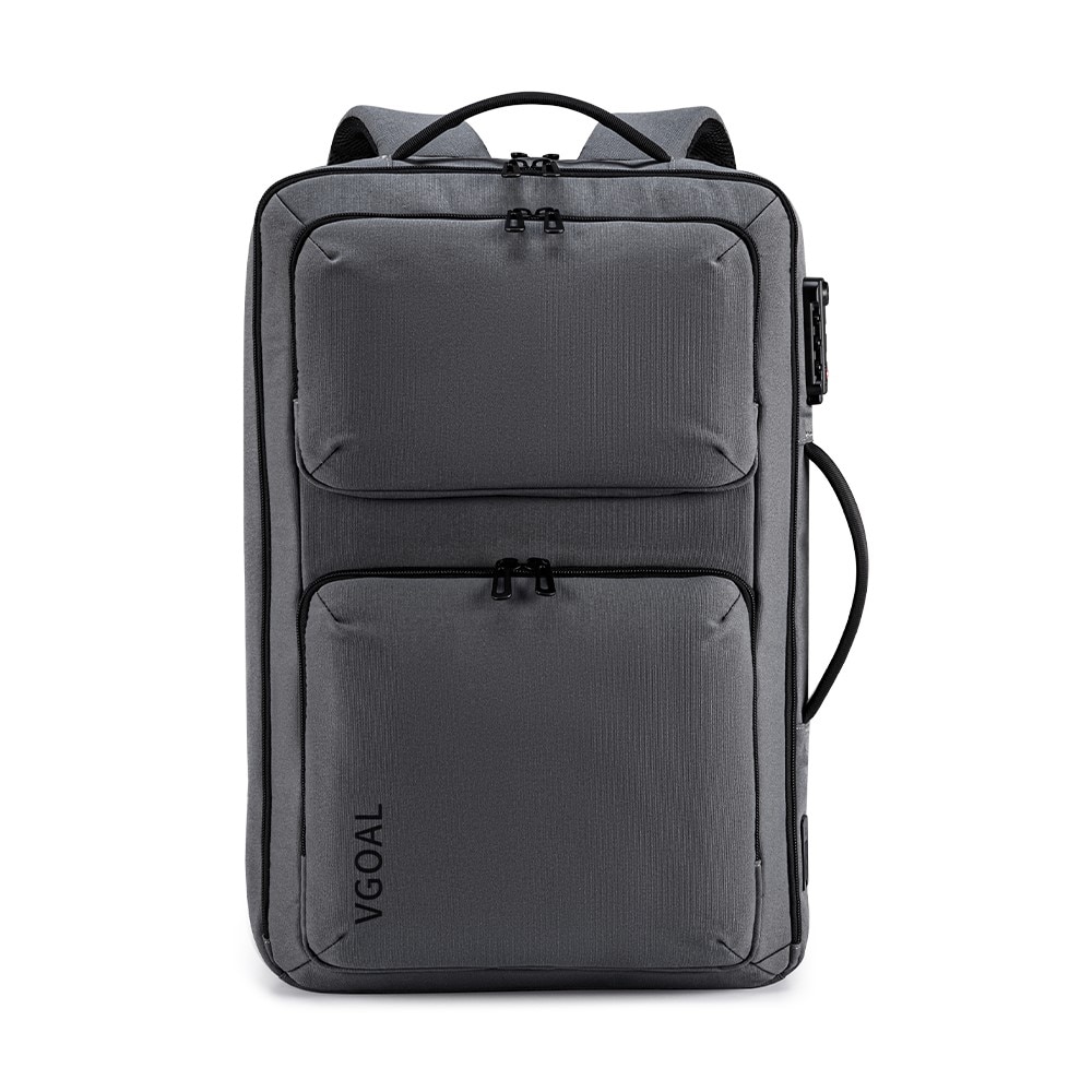 Rucsac laptop 17", smart casual, ingust, impermeabil cu port USB si cifru antifurt, VGOAL, 31x11x47 cm, Gri