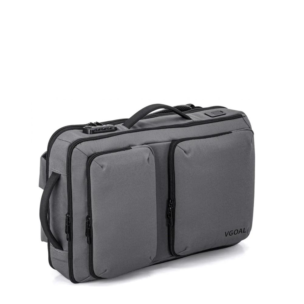 Rucsac laptop 17", smart casual, ingust, impermeabil cu port USB si cifru antifurt, VGOAL, 31x11x47 cm, Gri