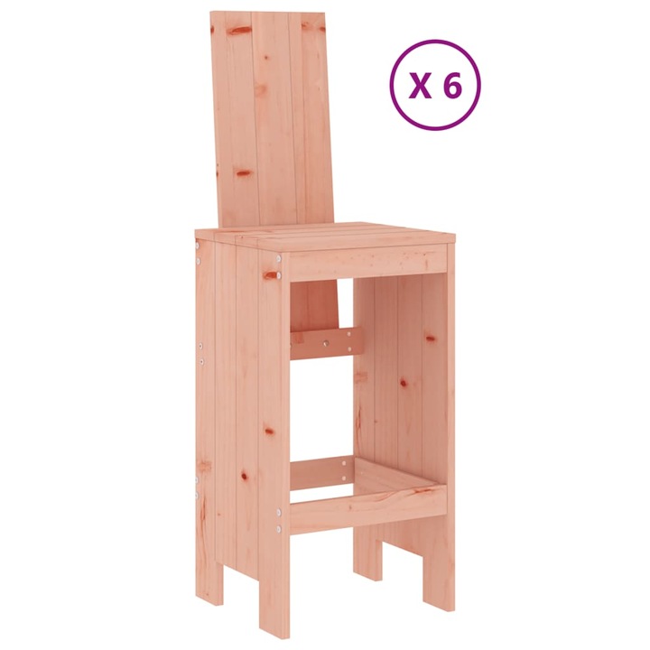 vidaXL 7 részes tömör duglászfenyő kerti bárgarnitúra 29.4 kg