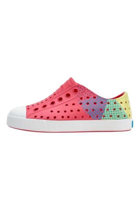 Native, Кецове с равна платформа, без закопчаване, Жълт/Малина