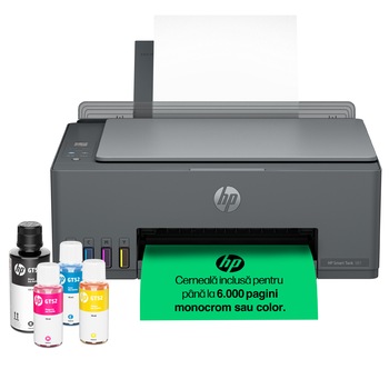 Multifunctional inkjet color CISS HP Smart Tank 581 All-in-One, USB, Wireless, Apple AirPrint, A4, 6.000 de pagini alb-negru sau color