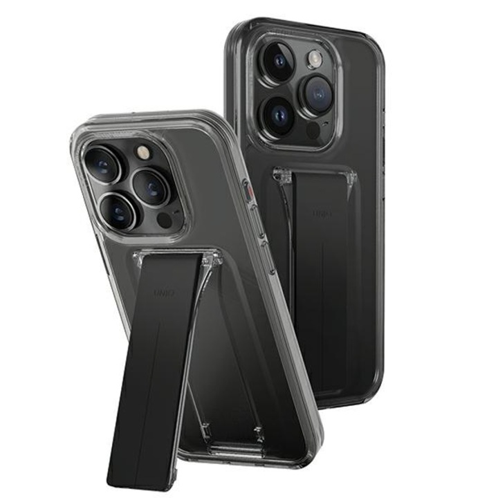УНИКАЛЕН калъф Heldro MountStand iPhone 15 Pro 6.1" сив кейс