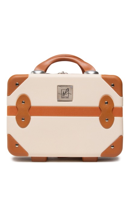 Női aktatáska, Semi Line, 550614, Gumi, Bézs, Egy méret