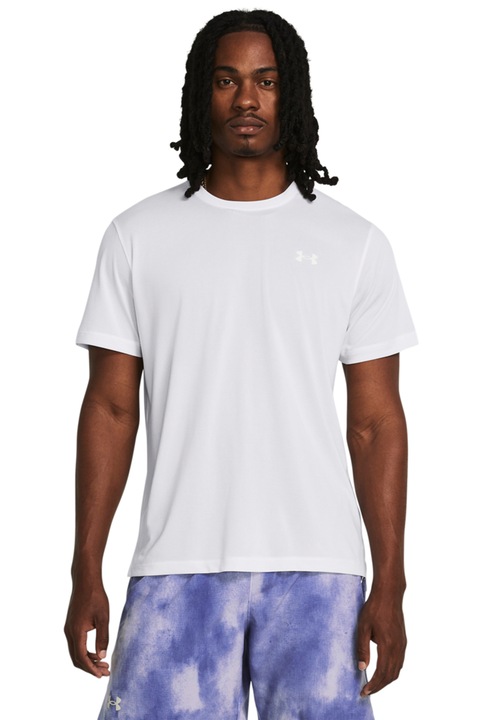 Under Armour, Tricou pentru alergare Launch, Alb optic