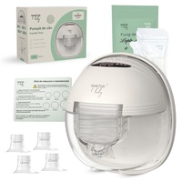 Pompa de San Electrica OPERCEBABYⓇ Pro Comfort Series, Hands-Free & Portabila, Silentioasa, Anti-Scurgere, Fara BPA, 3 Moduri & 12 Niveluri, Putere 280–300 mmHg, Baterie 1200mAh, Reincarcabila USB-C, Accesorii Incluse, Bej Elegant