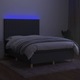vidaXL sötétszürke szövet rugós és LED-es ágy matraccal 140x200 cm 3135598