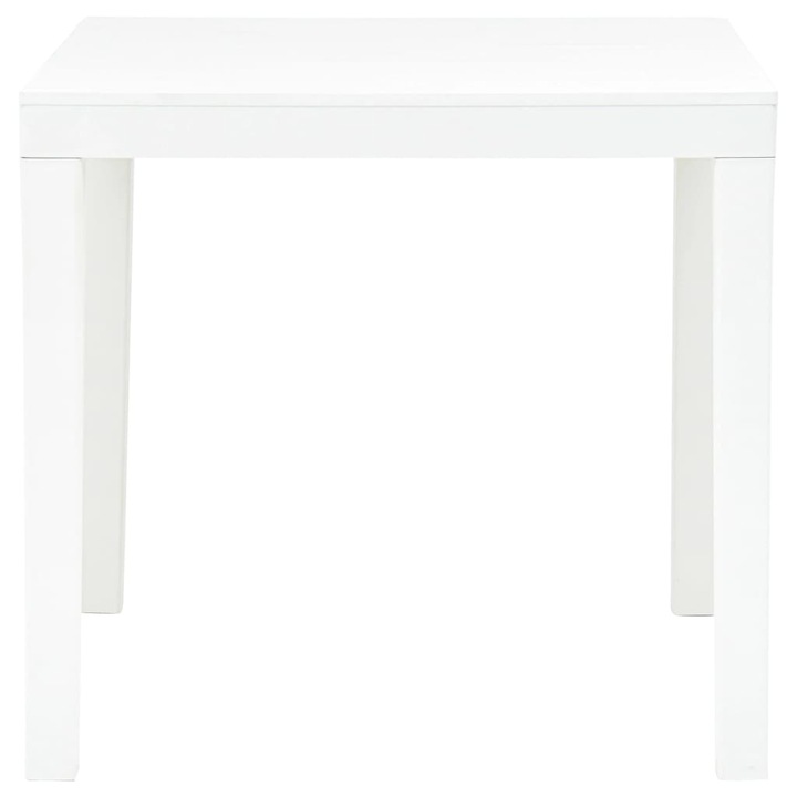 Fehér műanyag kerti asztal 2 paddal (48777)