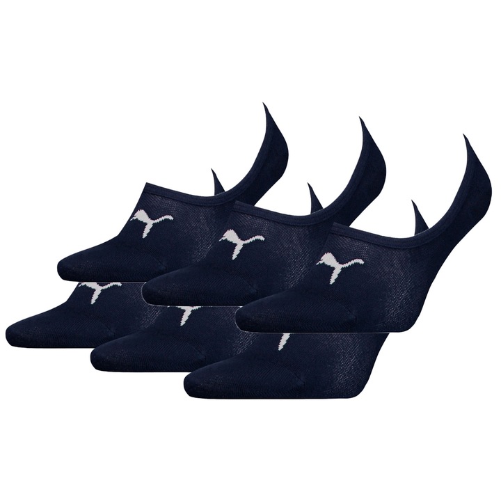 Puma, Унисекс изрязани чорапи с лого - 6 чифта, Син