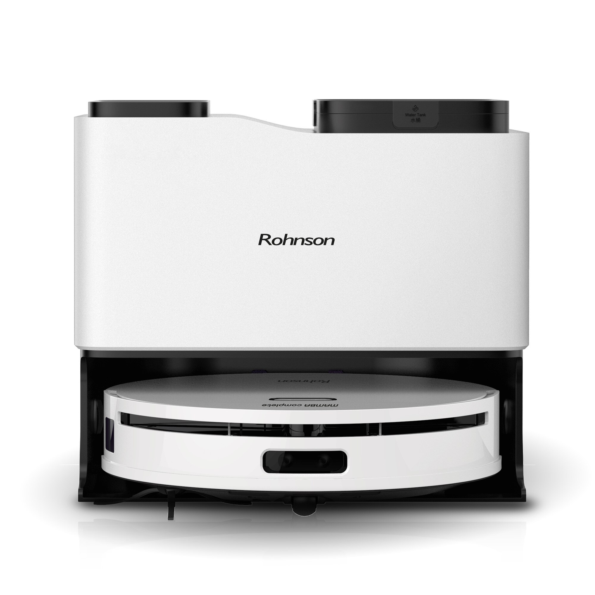 Robot aspirator cu mop si Wi-Fi, Rohnson Mamba Complete RM05, 6000Pa, 300ml, 3 viteze, 5200mAh Li, AI-procesor quad-core, Rohnson Link, Sistem automat de ridicare a covoarelor, Cartografiere in timp real pe mai multe niveluri 3D Laser Action