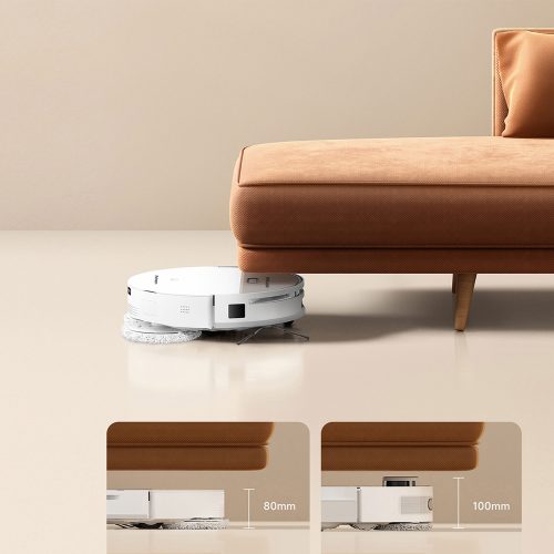 Robot aspirator cu mop si Wi-Fi, Rohnson Mamba Complete RM05, 6000Pa, 300ml, 3 viteze, 5200mAh Li, AI-procesor quad-core, Rohnson Link, Sistem automat de ridicare a covoarelor, Cartografiere in timp real pe mai multe niveluri 3D Laser Action