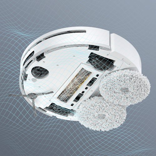 Robot aspirator cu mop si Wi-Fi, Rohnson Mamba Complete RM05, 6000Pa, 300ml, 3 viteze, 5200mAh Li, AI-procesor quad-core, Rohnson Link, Sistem automat de ridicare a covoarelor, Cartografiere in timp real pe mai multe niveluri 3D Laser Action