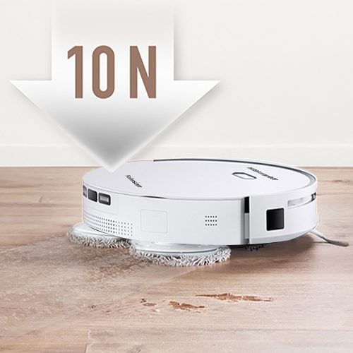 Robot aspirator cu mop si Wi-Fi, Rohnson Mamba Complete RM05, 6000Pa, 300ml, 3 viteze, 5200mAh Li, AI-procesor quad-core, Rohnson Link, Sistem automat de ridicare a covoarelor, Cartografiere in timp real pe mai multe niveluri 3D Laser Action