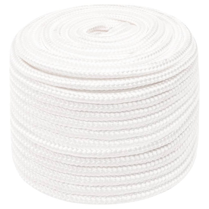VidaXL csónakkötél, teljesen fehér, 14 mm, 250 m, polipropilén, 21,3 kg