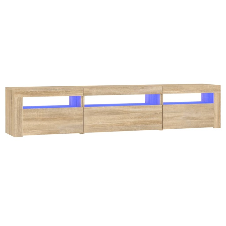 VidaXL sonoma tölgy színű TV-szekrény LED-lámpákkal 195x35x40 cm 37.5 kg