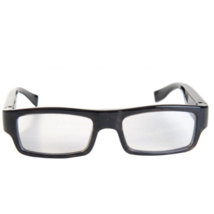 Очила HD със скрита камера, ъгъл 62 градуса, вграден микрофон, Черен